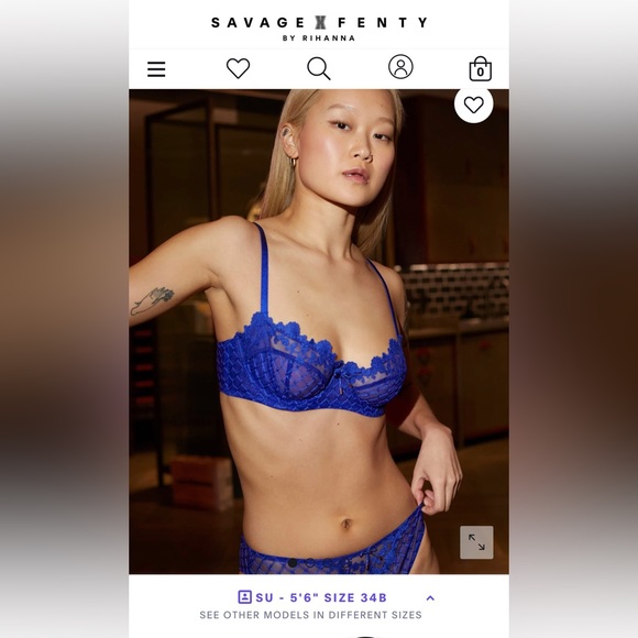 Baroque Bondage Unlined Balconette Bra (SavagexFenty) - size 34C - Picture 2 of 4